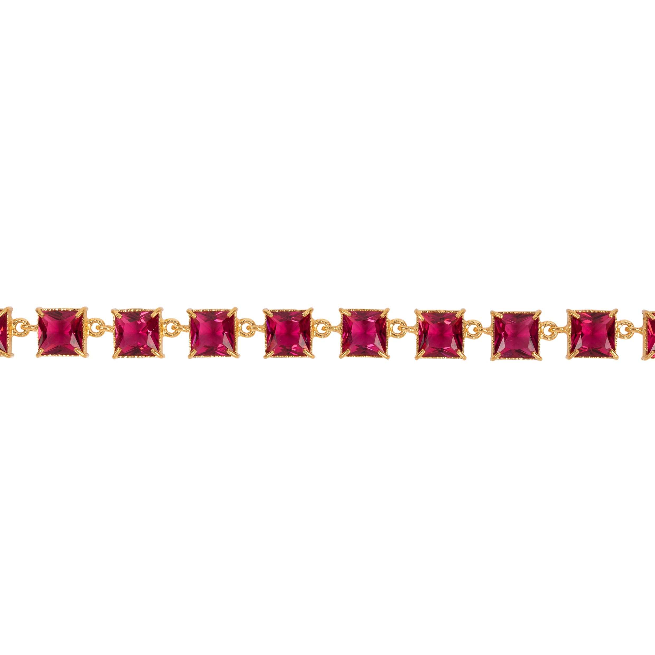 Luxury Designer Figuera Hot Pink Necklace by Christie Nicolaides