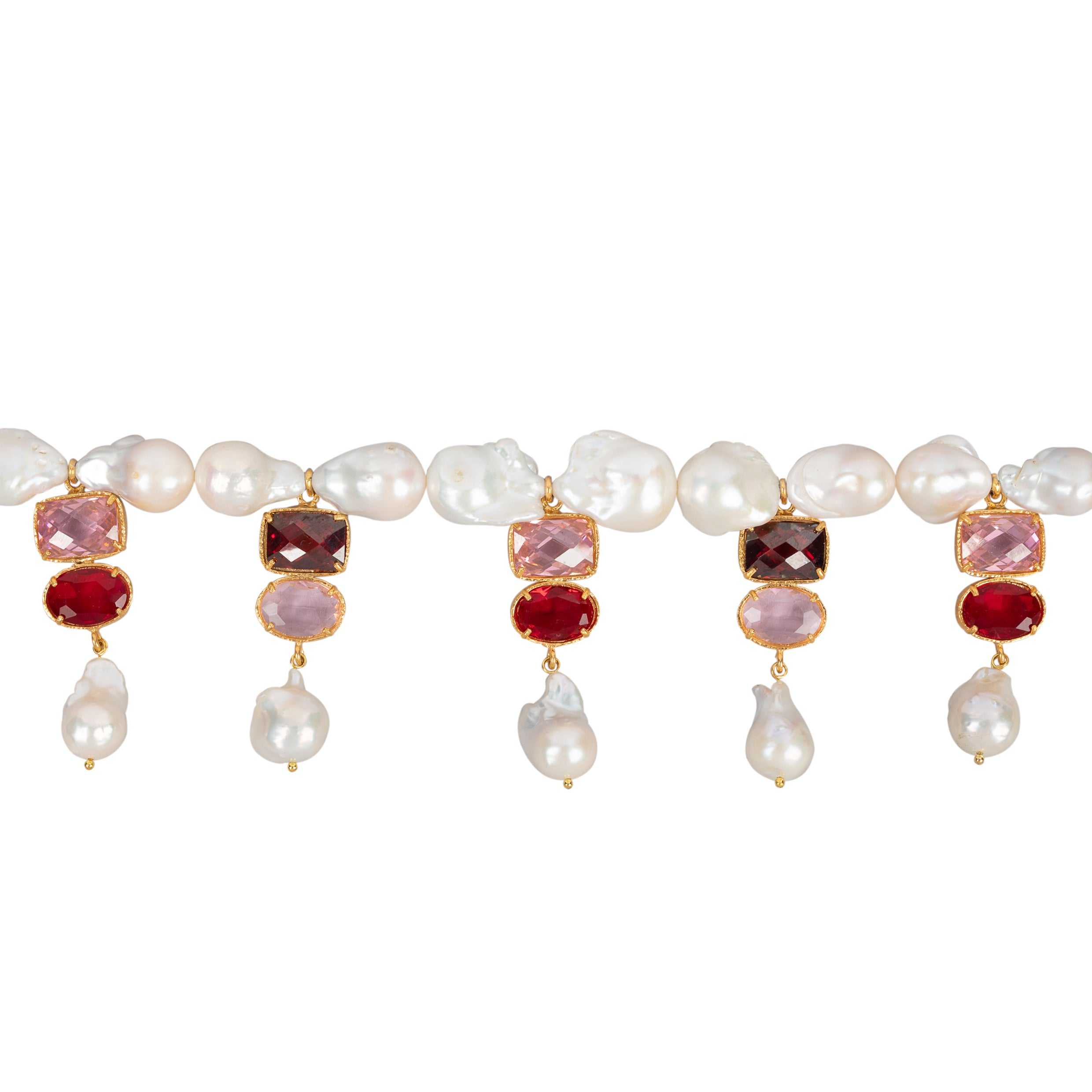 Luxury Designer Ari Pink Pearl Necklace by Christie Nicolaides