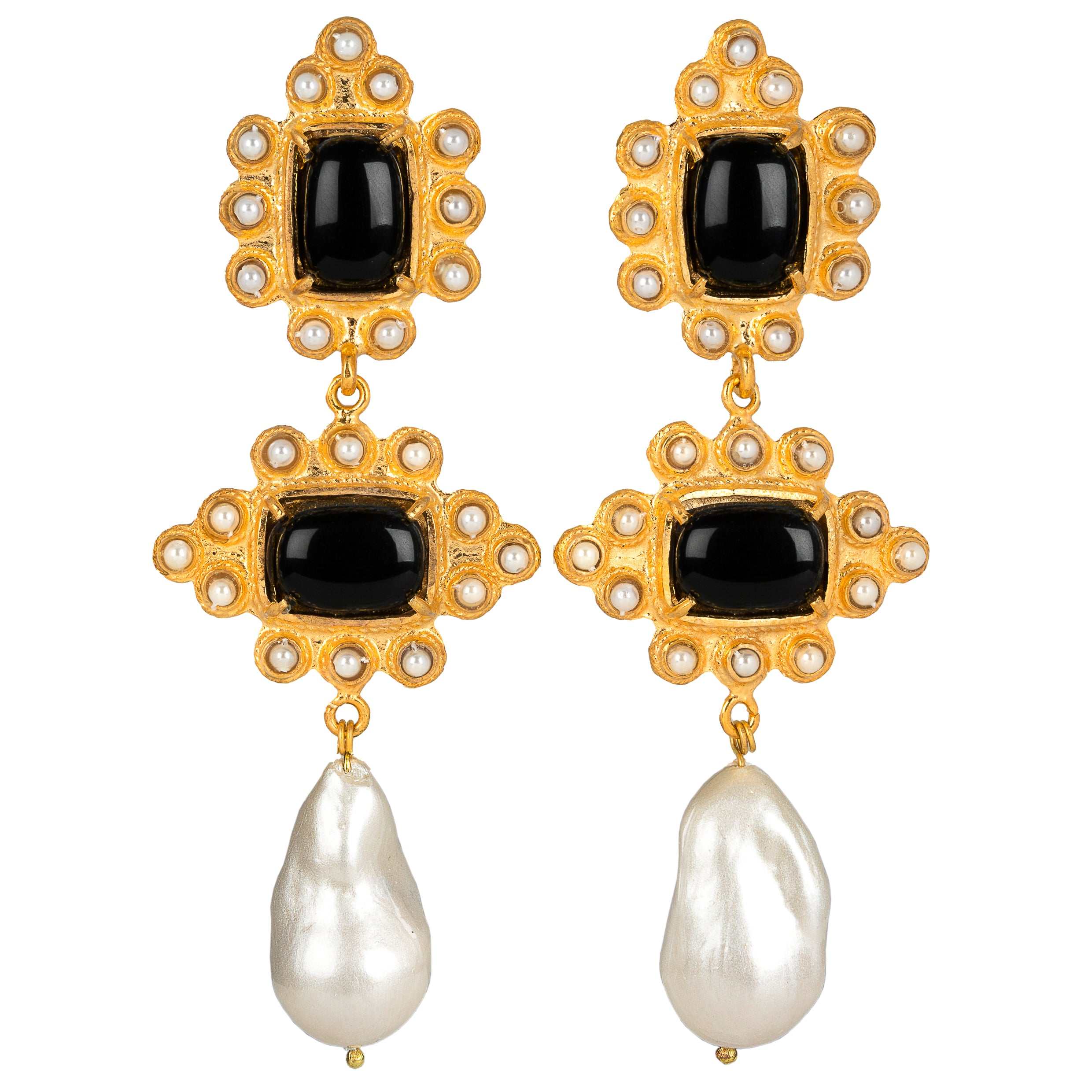 Luxury Designer Graciela Black Earrings by Christie Nicolaides