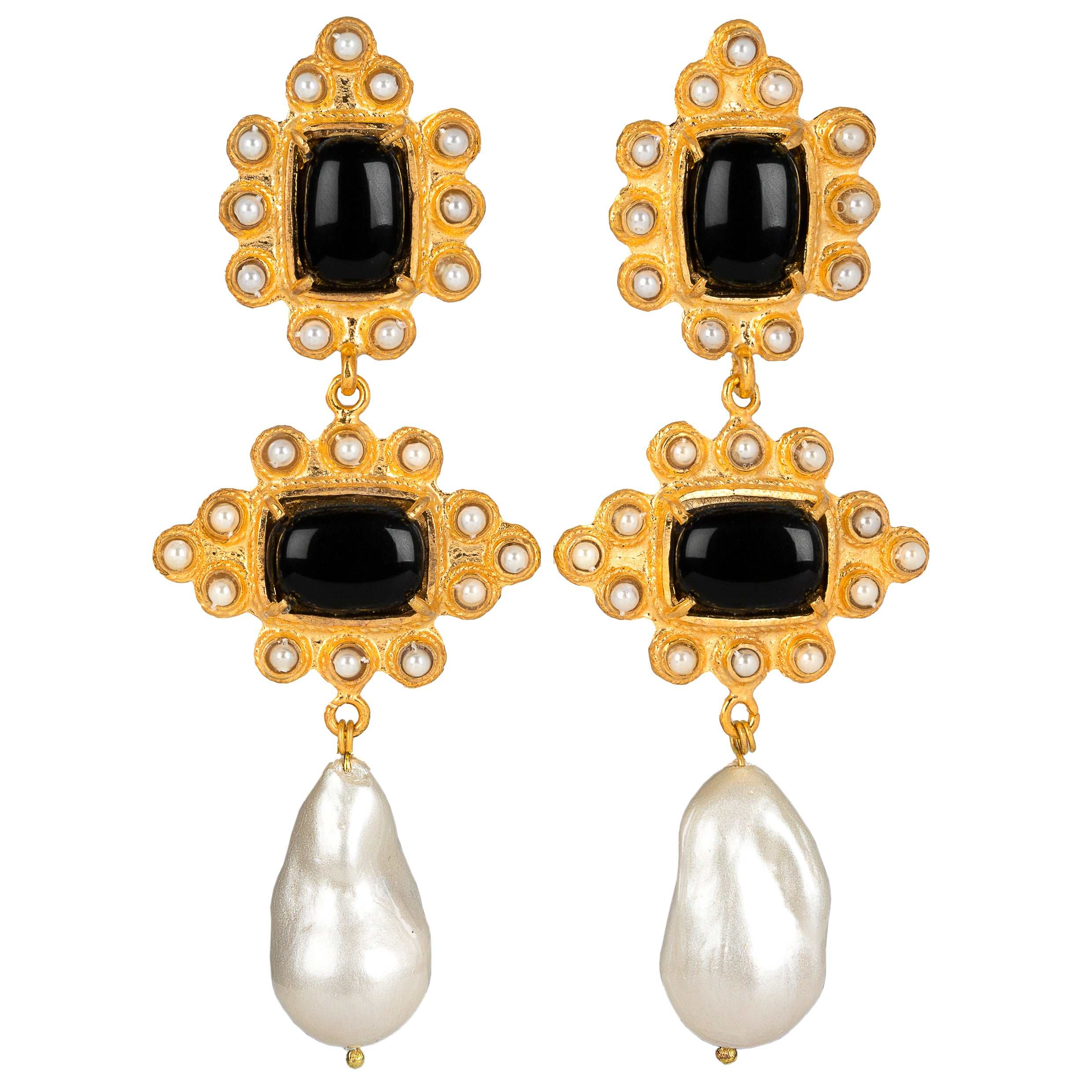 Graciela Earrings Black