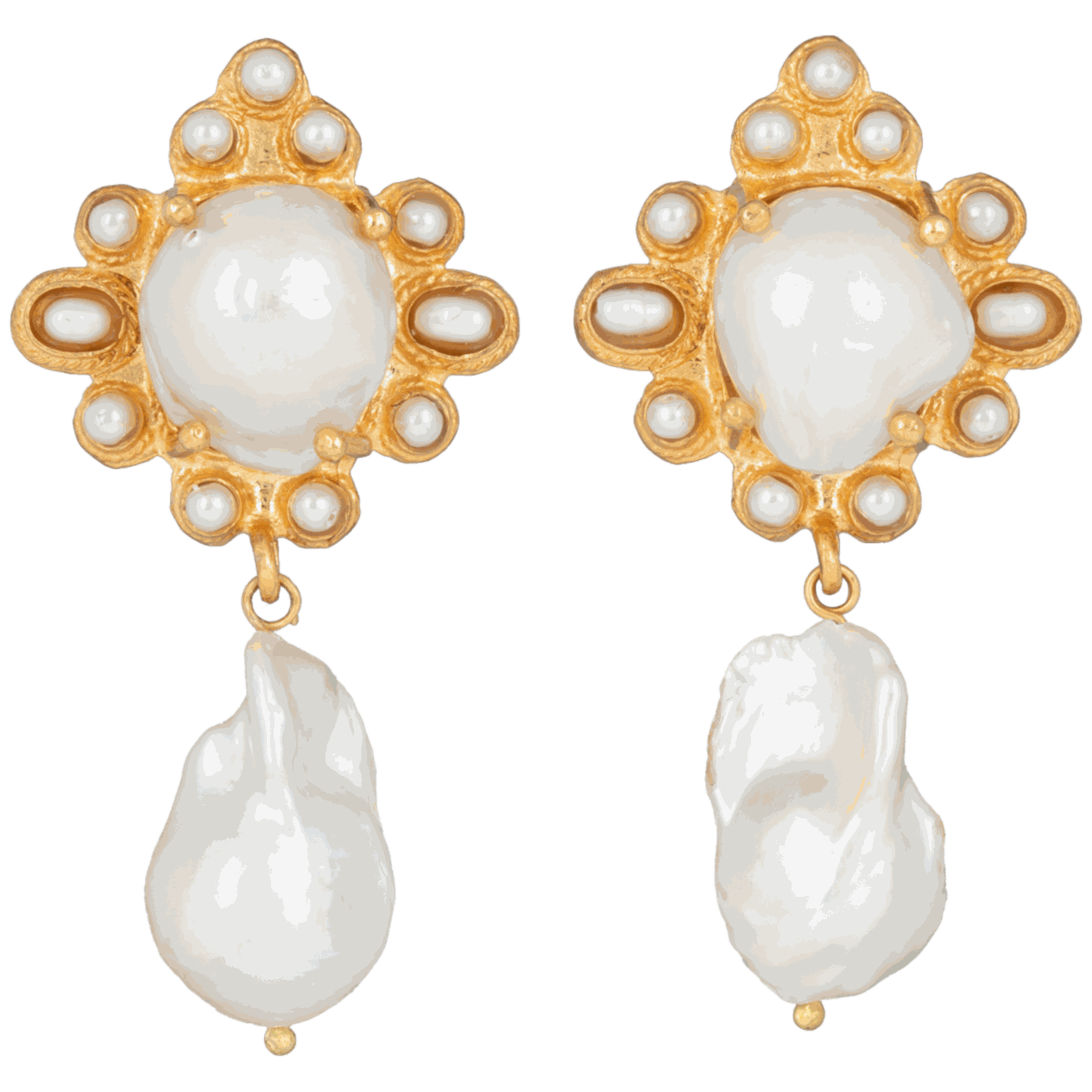 Luxury Designer Amalita Bridal Pearl Earrings by Christie Nicolaides