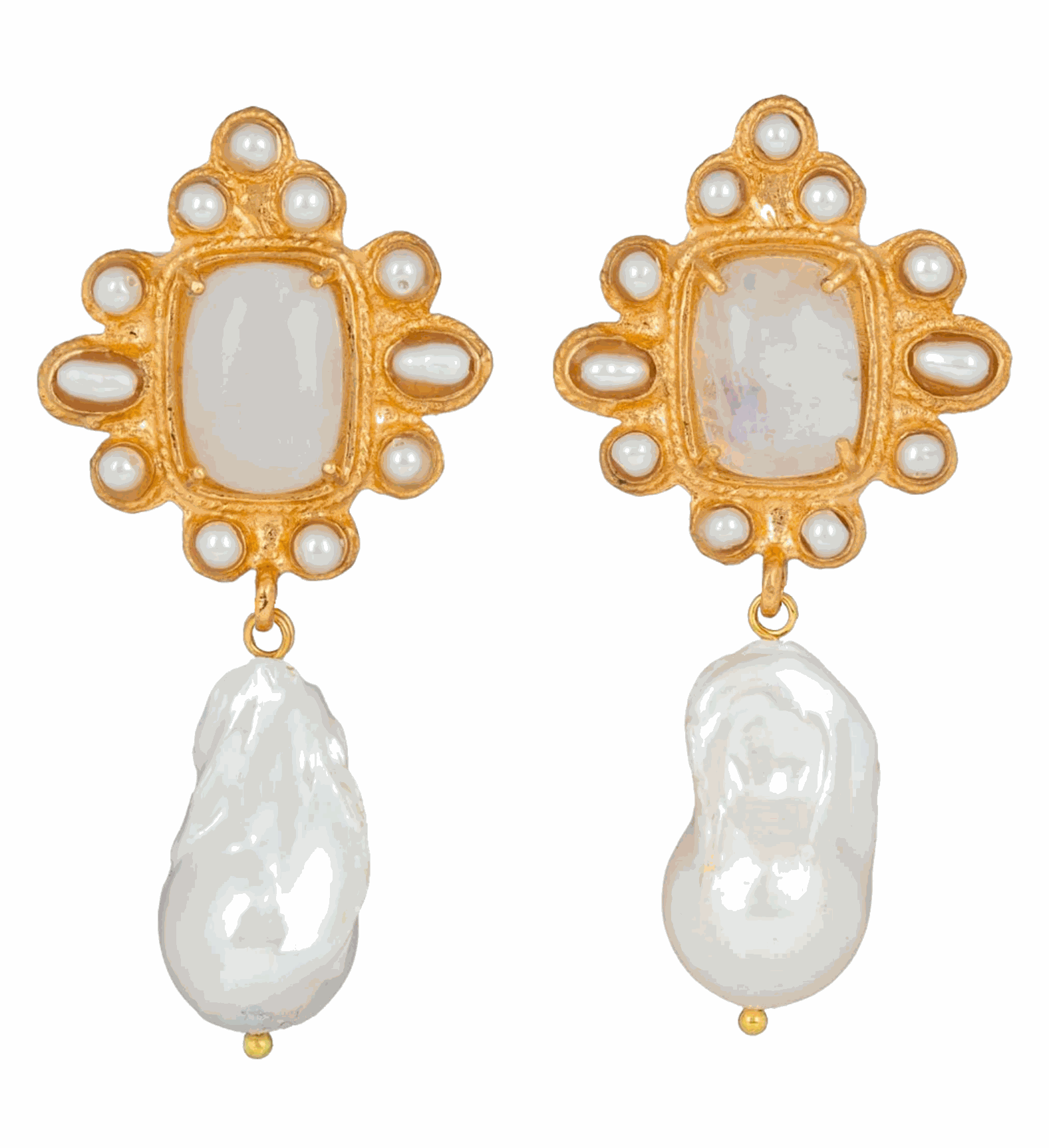 Luxury Designer Amalita White Earrings by Christie Nicolaides
