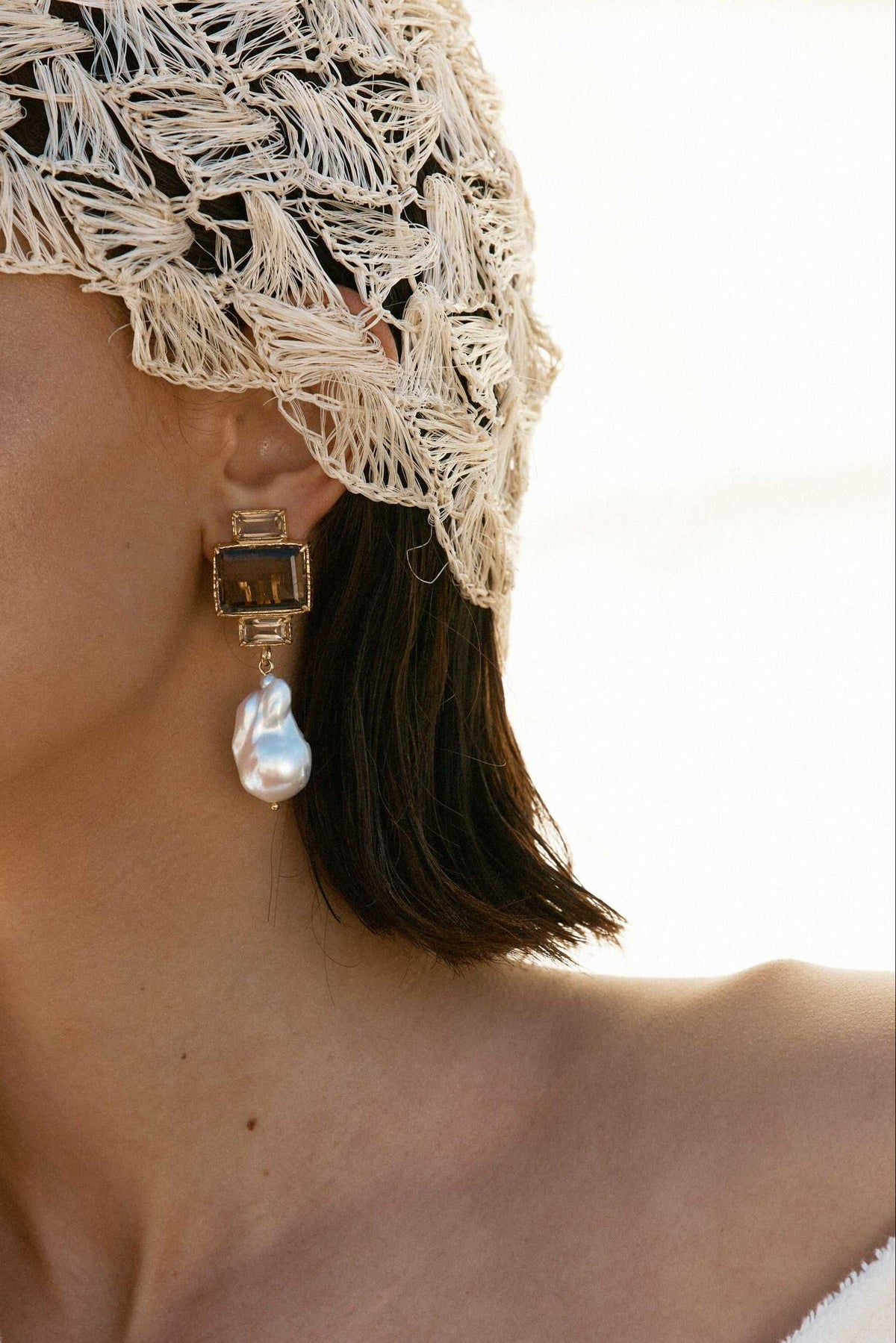 Designer Statement Chocolate Bambina Earrings by Christie Nicolaides