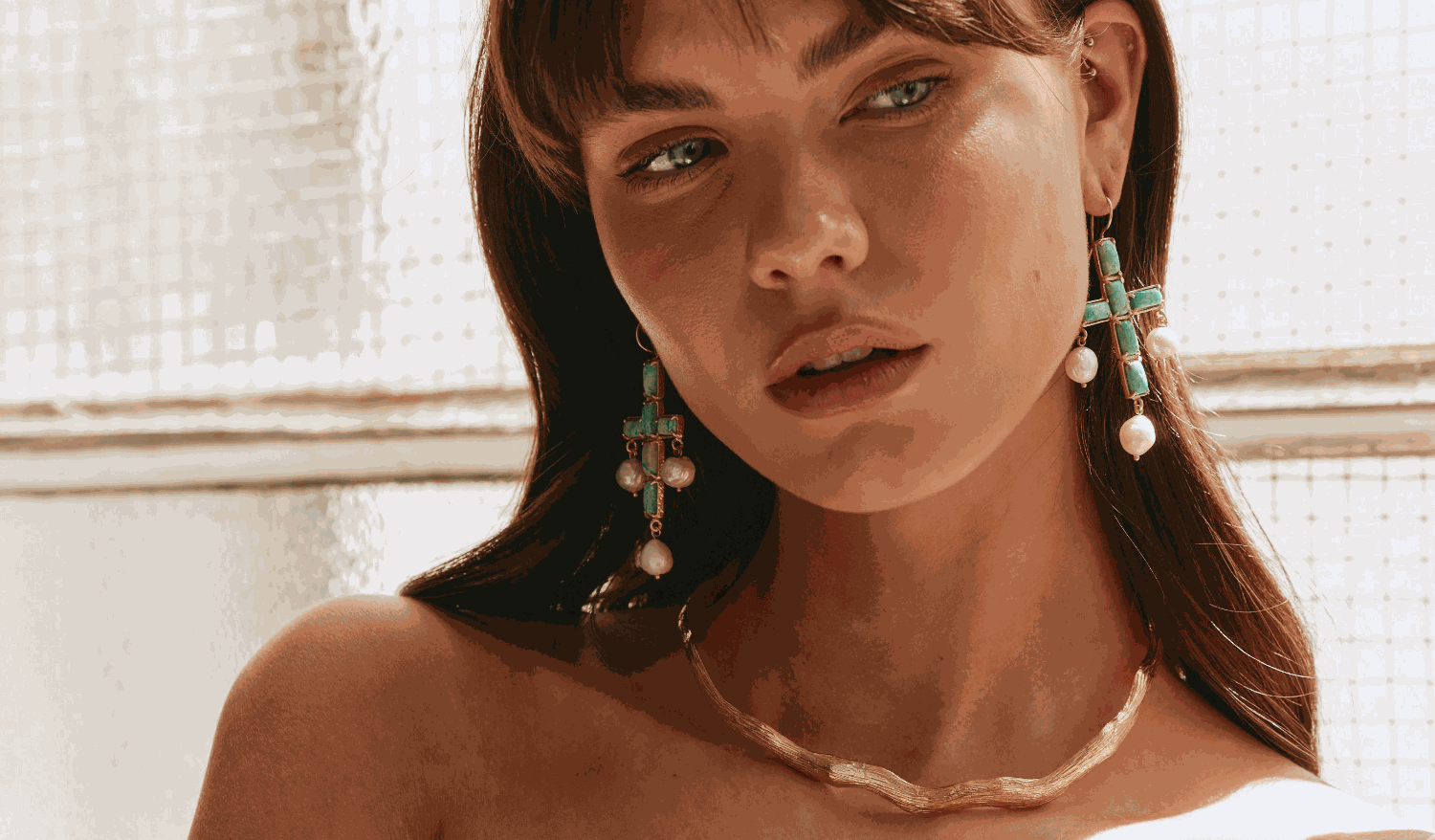 Luxury Designer Stefania Turquoise Earrings by Christie Nicolaides