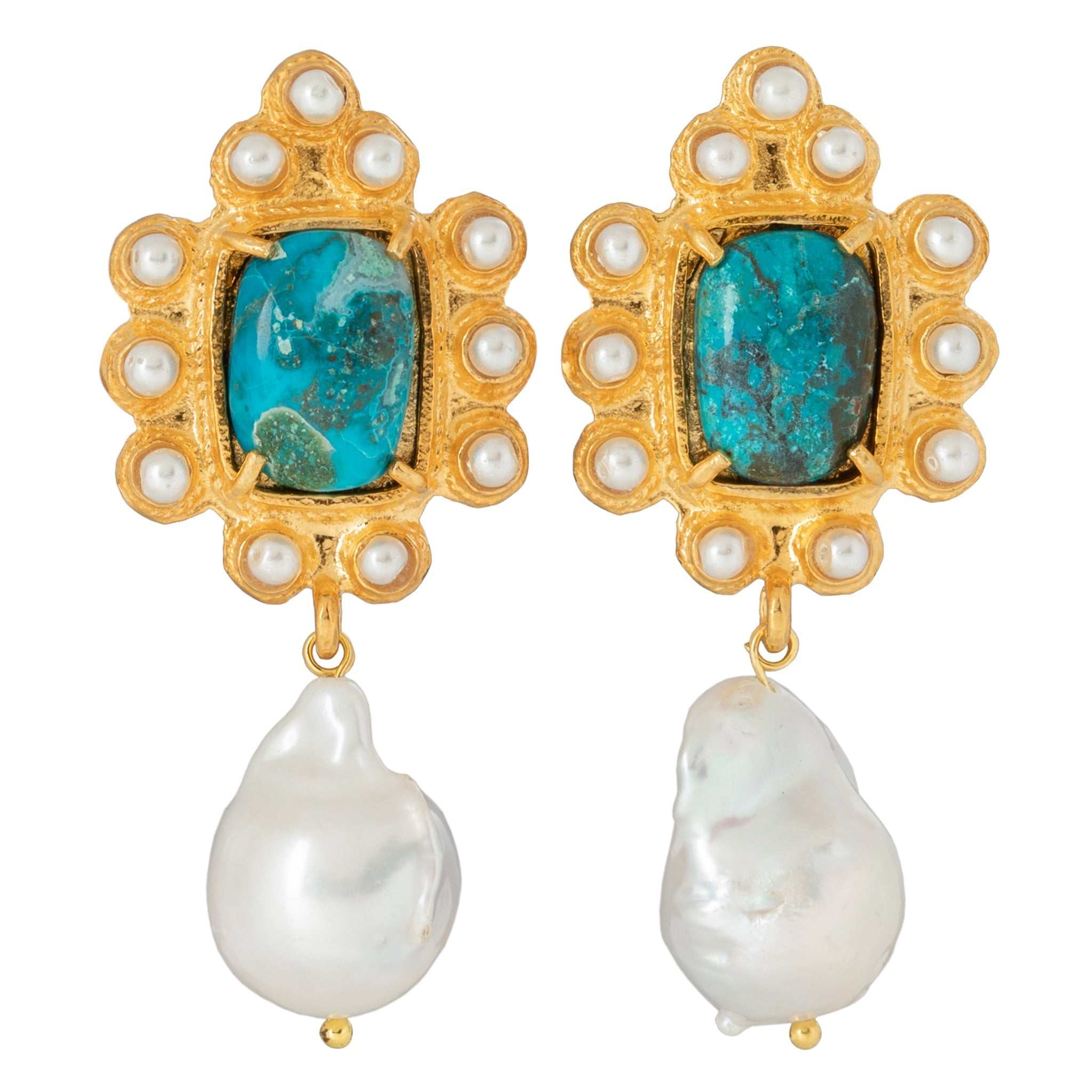 Luxury Designer Amalita Turquoise Bridal Earrings Christie Nicolaides