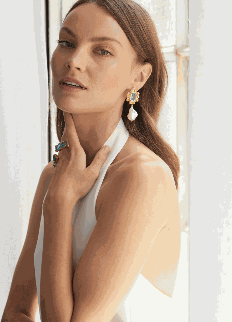 Luxury Designer Amalita Blue Earrings by Christie Nicolaides