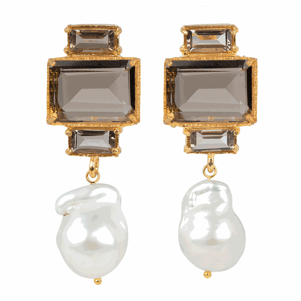 Luxury Designer Bambina Chocolate Bridal Earrings by Christie Nicolaides