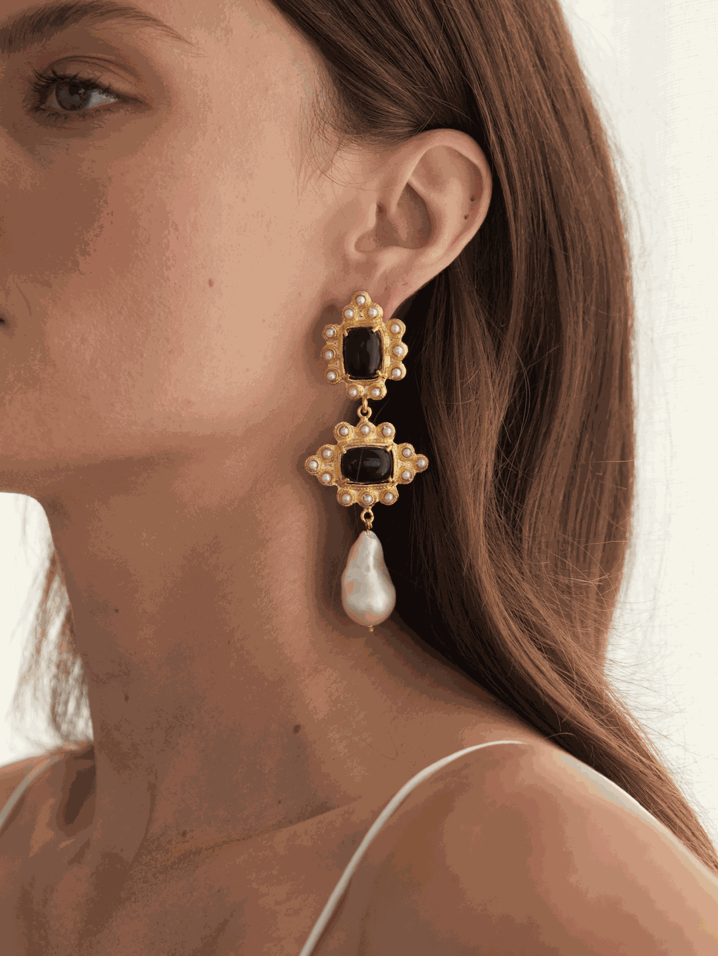 Luxury Designer Graciela Black Earrings by Christie Nicolaides