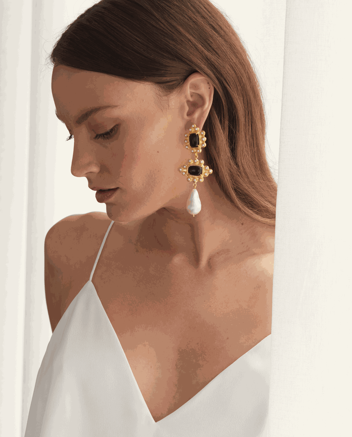 Luxury Designer Graciela Black Earrings by Christie Nicolaides