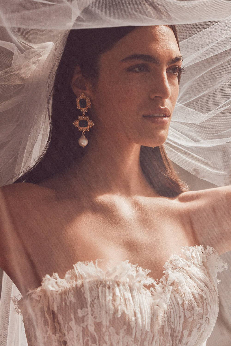 Graciela Green & Blue Bridal Christie Nicolaides